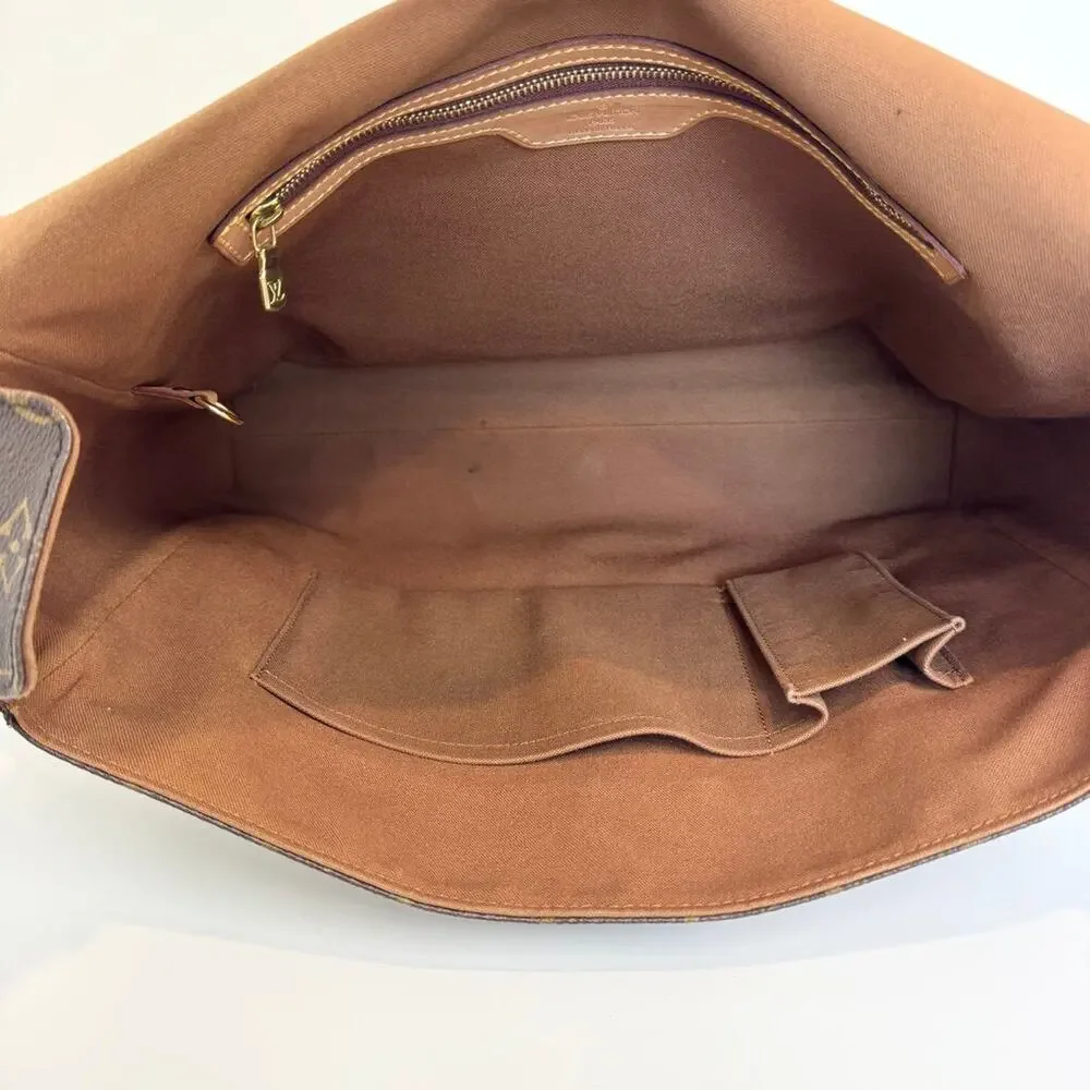 Louis Vuitton Brown Monogram Abbesses Messenger Bag LV Logo Large Crossbody